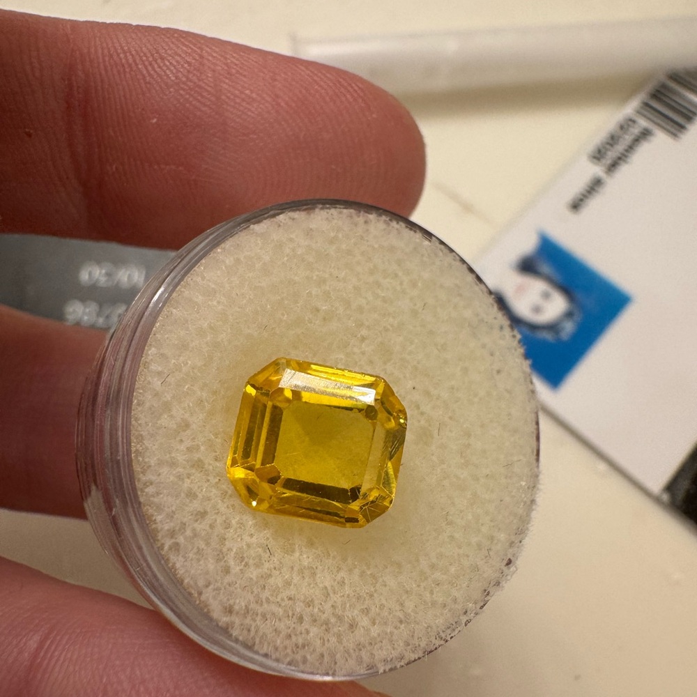 Rare 6.90CTW genuine custom cut tourmaline loose gemstone in gem jar - Picture 11 of 15
